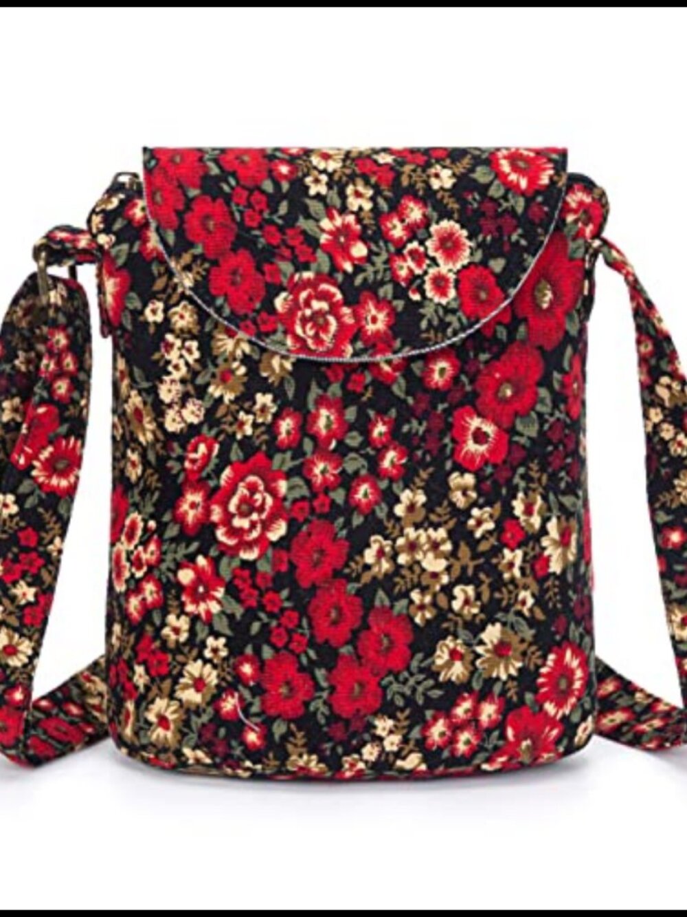 Canvas Crossbody Bag Small Hippie Boho Shoulder Handbag Adjustable Strap